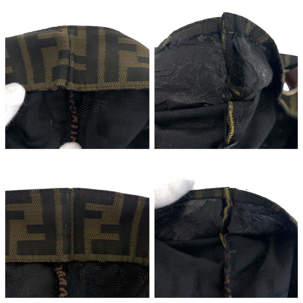 FENDI Zucca handbag in brown canvas and leather with silver hardware, model 2... - Picture 5 of 10